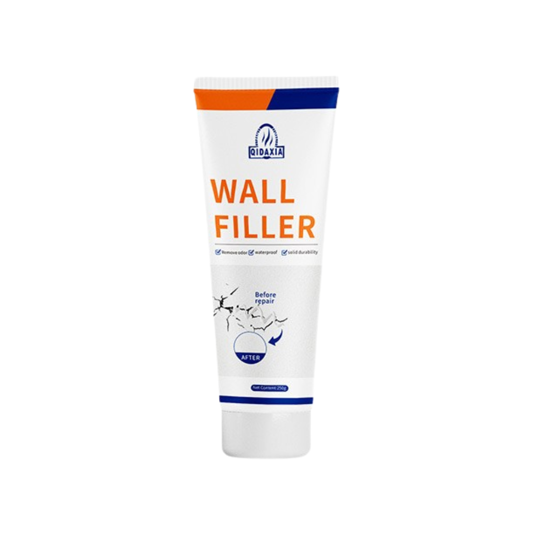 Wall filler tube for repairing holes after installing floating candles or decorations.